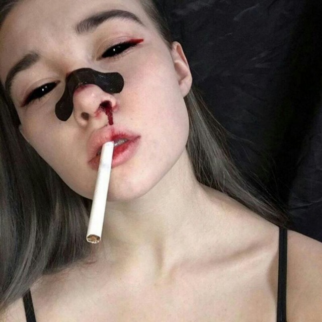 Smoking young bitch