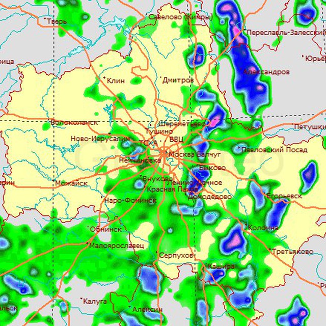 Карта осадков юрья