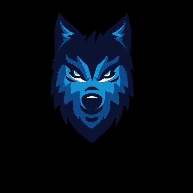 Mint wolf. Snowolf logo.