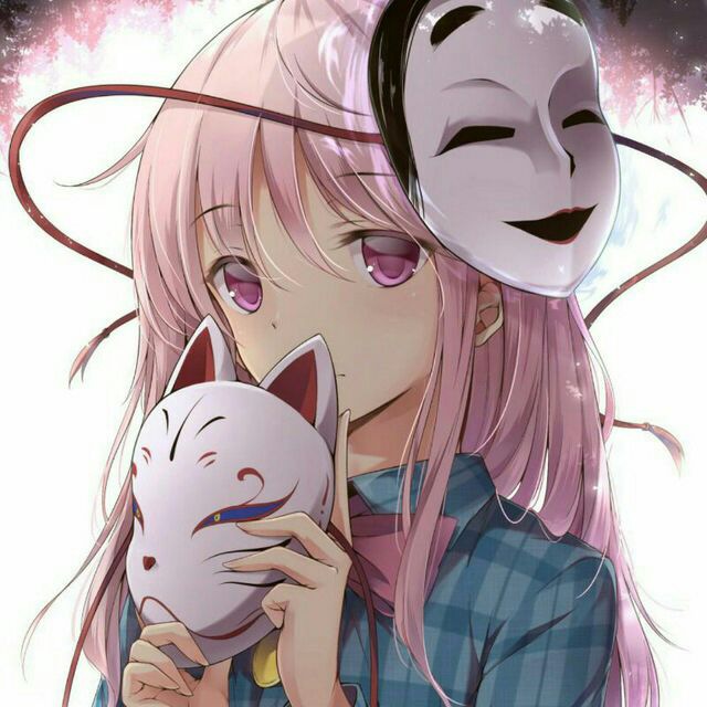 Anime girl with mask