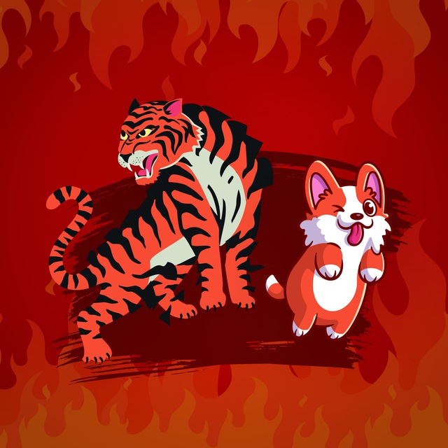 Ред тайгер. Красный тигр. Год красного тигра. Тигр из Red 8.