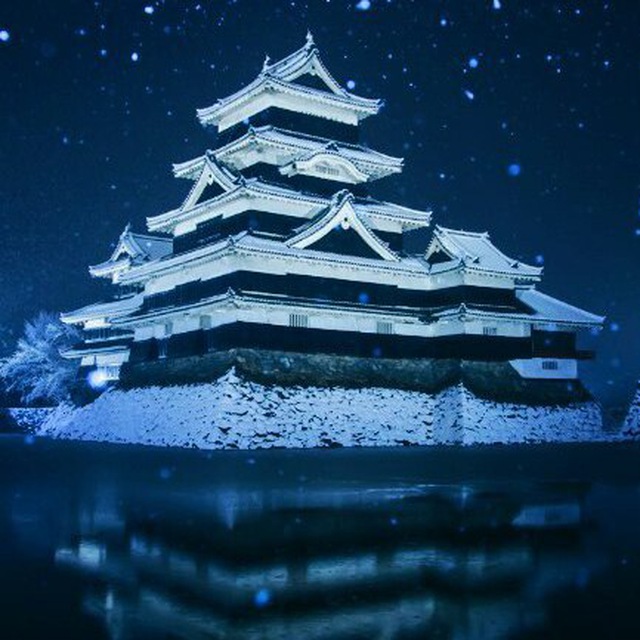 Японские тг каналы. Храм хейсендзи Хакусан. Японский храм зимой. Замок в зиме японский. Японский храм в снегу 3d.