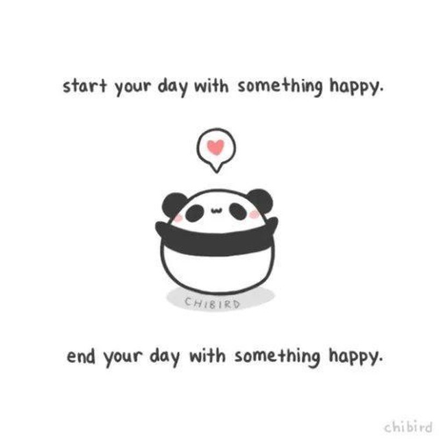 Be happy with something